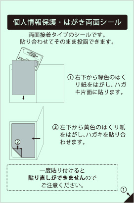 はがき全面サイズ情報保護シール